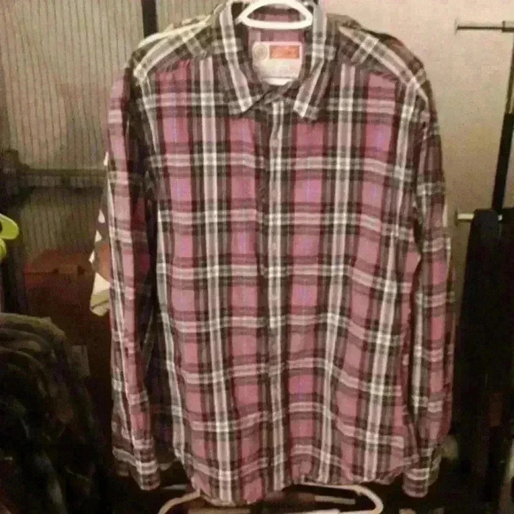 Robert Graham long sleeve button down lightweight flannel shirt - Picture 1 of 3